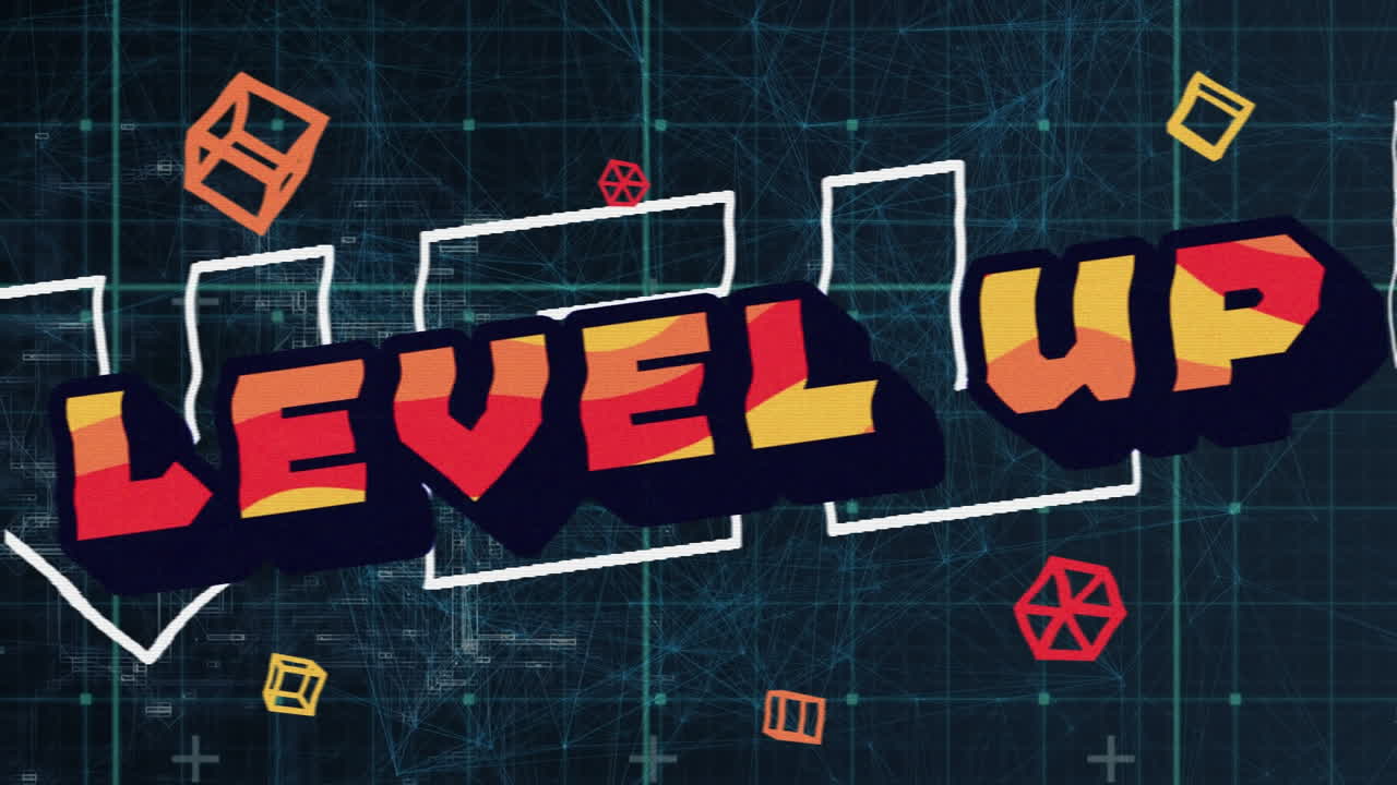 Animation of mathematical equations and graduation hats on blue background