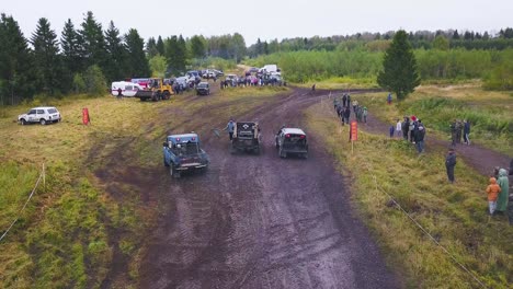 off-road competition in the woods