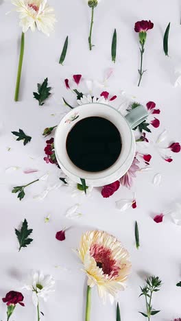 floral coffee arrangement