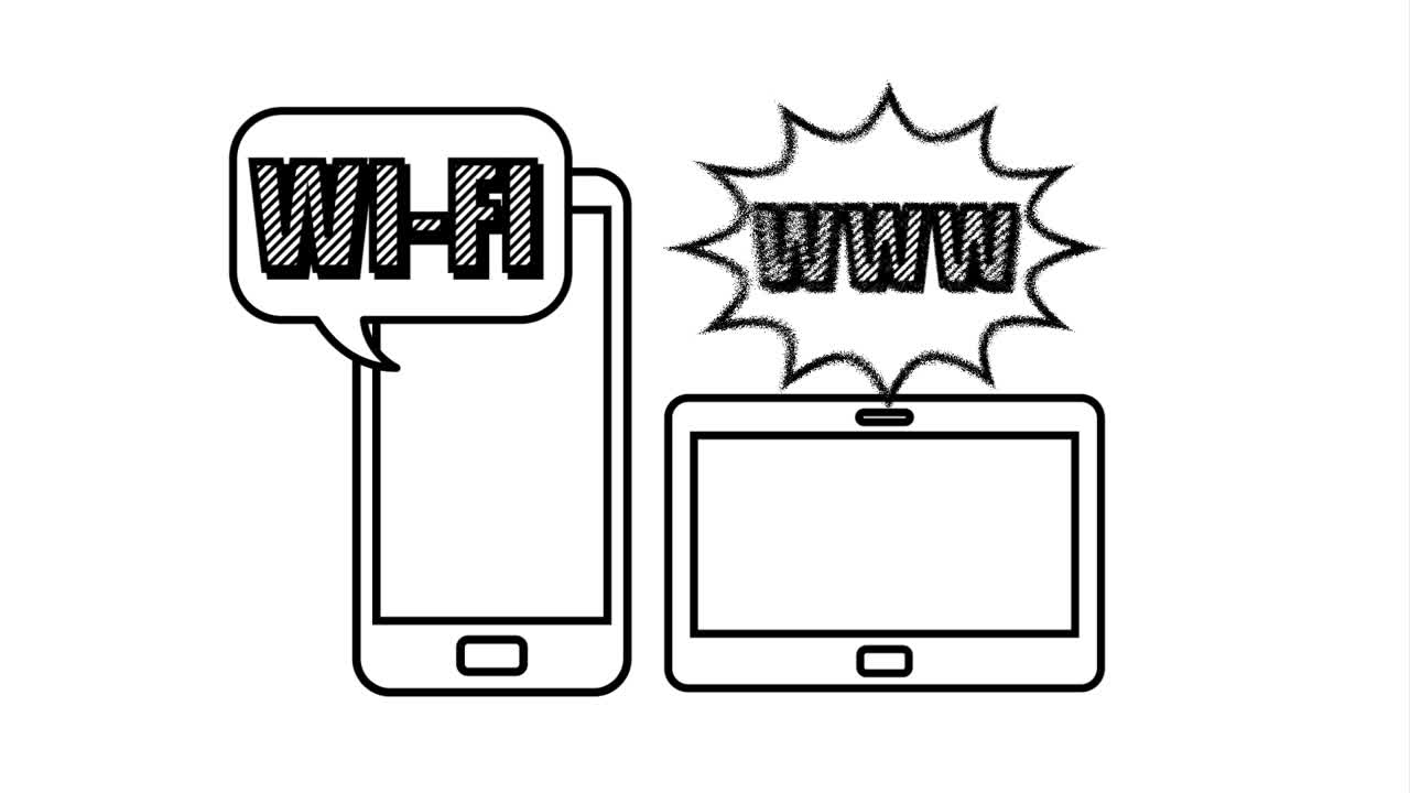 소셜 미디어 기술을 가진 스마트폰과 태블릿