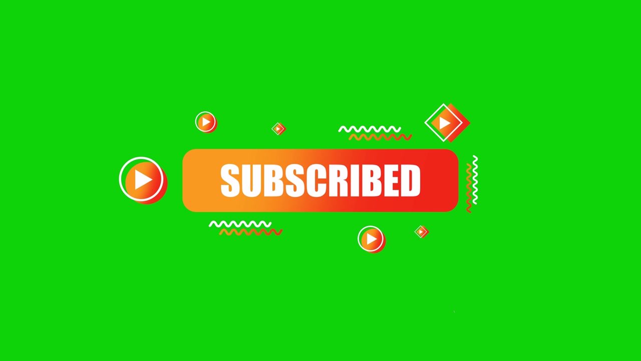 Subscribe Button Green Screen