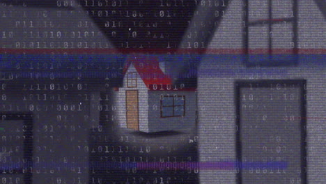 animation of interfernce over binary coding and house model