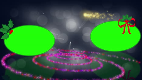 animación en espiral y pantalla verde