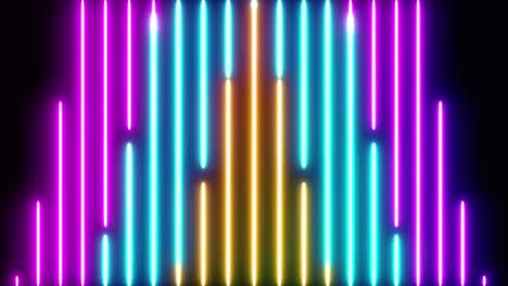 marco de neón de luz abstracta en fondo negro. espectáculo de láser animación en bucle. video 4k