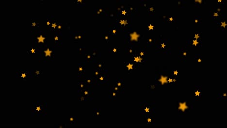 gold stars on black background