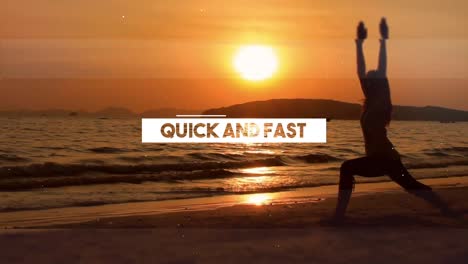 quick and fast yoga by the beach, light and stylish adventure in nature