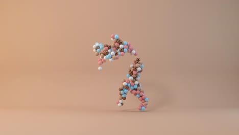 abstract 3d número 7 escultura