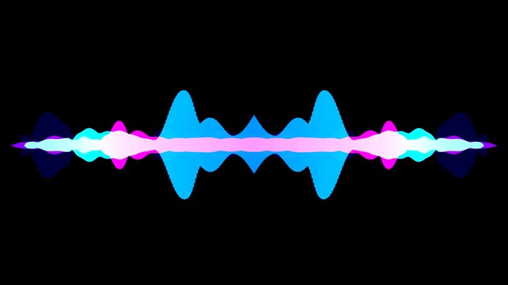 sound recording colorful waveform animation