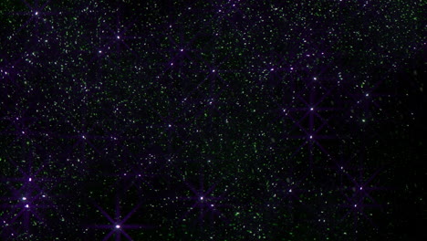 stars on a purple and green background