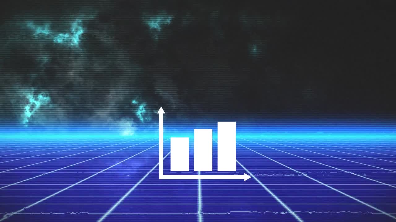 Animation of statistic graph in digital abstract space