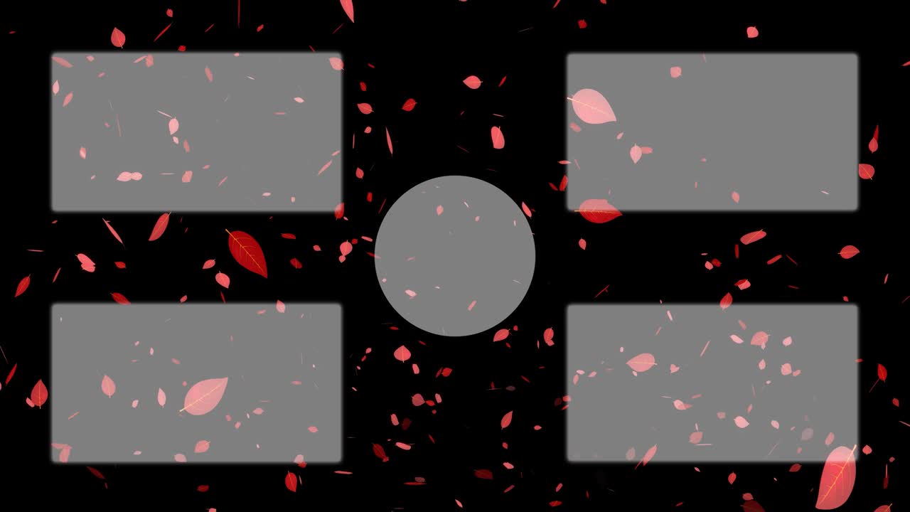 가을 잎 입자 유튜브 엔드 카드 엔딩 스크린 모션 그래픽