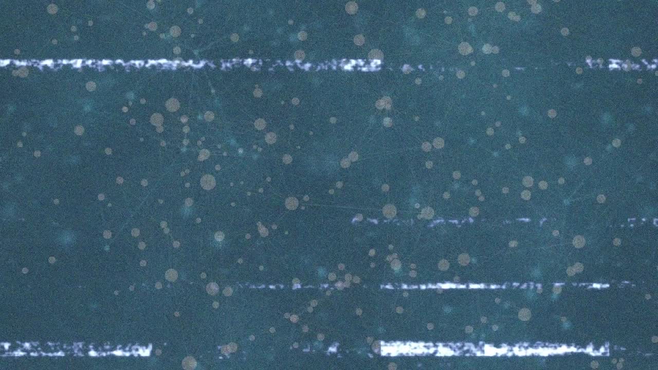 블랙 배경에 아이콘으로 간섭과 연결 네트워크의 애니메이션