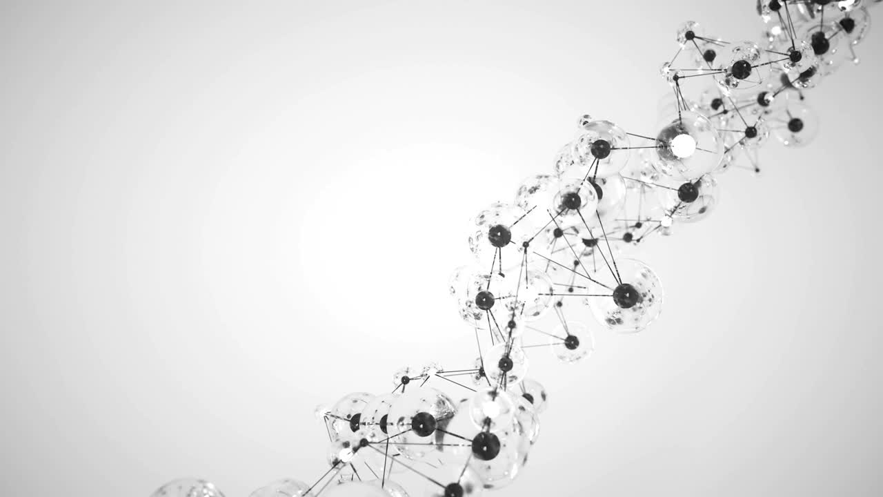 4k red molecular abstracta.