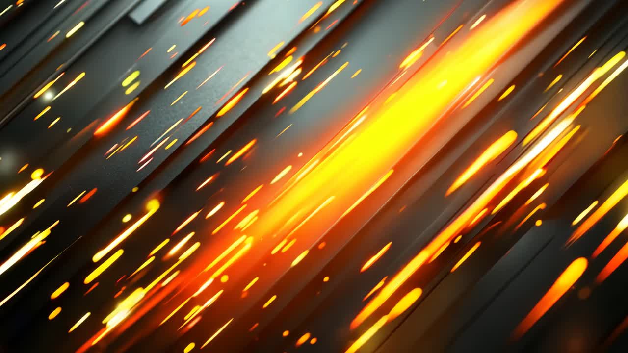 A black and orange striped background with bright yellow lines. The stripes are very thin and the background is very dark
