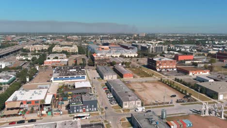 vista aerea del estadio bbva en houston, texas