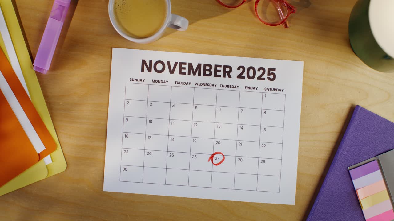 Marking Date on November 2025 Calendar