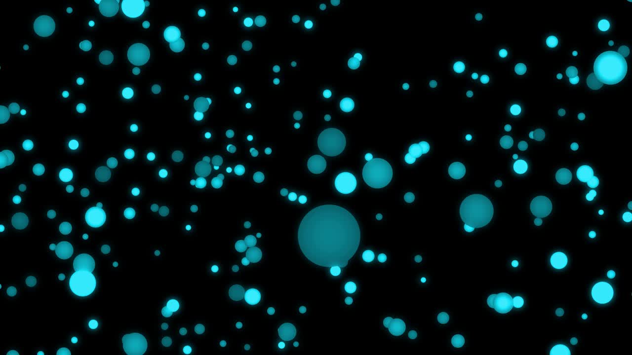 중간 크기의 점 공이 움직이는 애니메이션 모션 그래픽