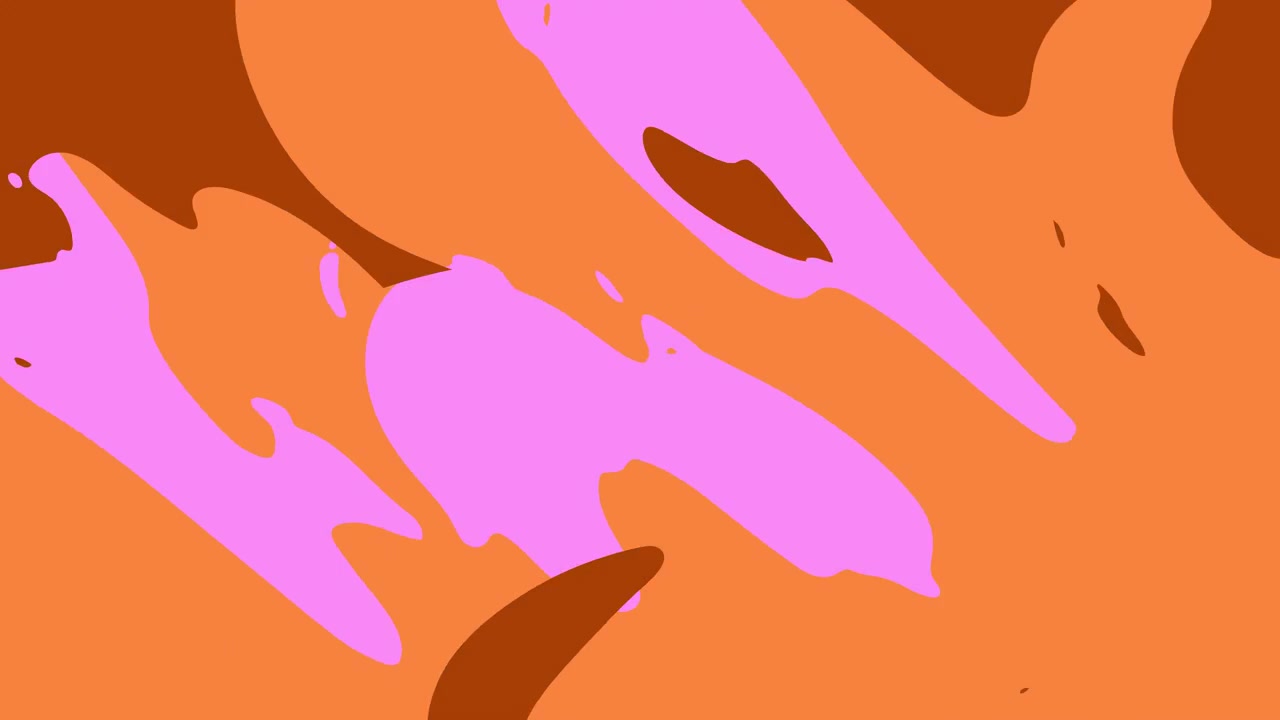 Abstract Liquid Paint Splashes and Flowing Shapes Animation