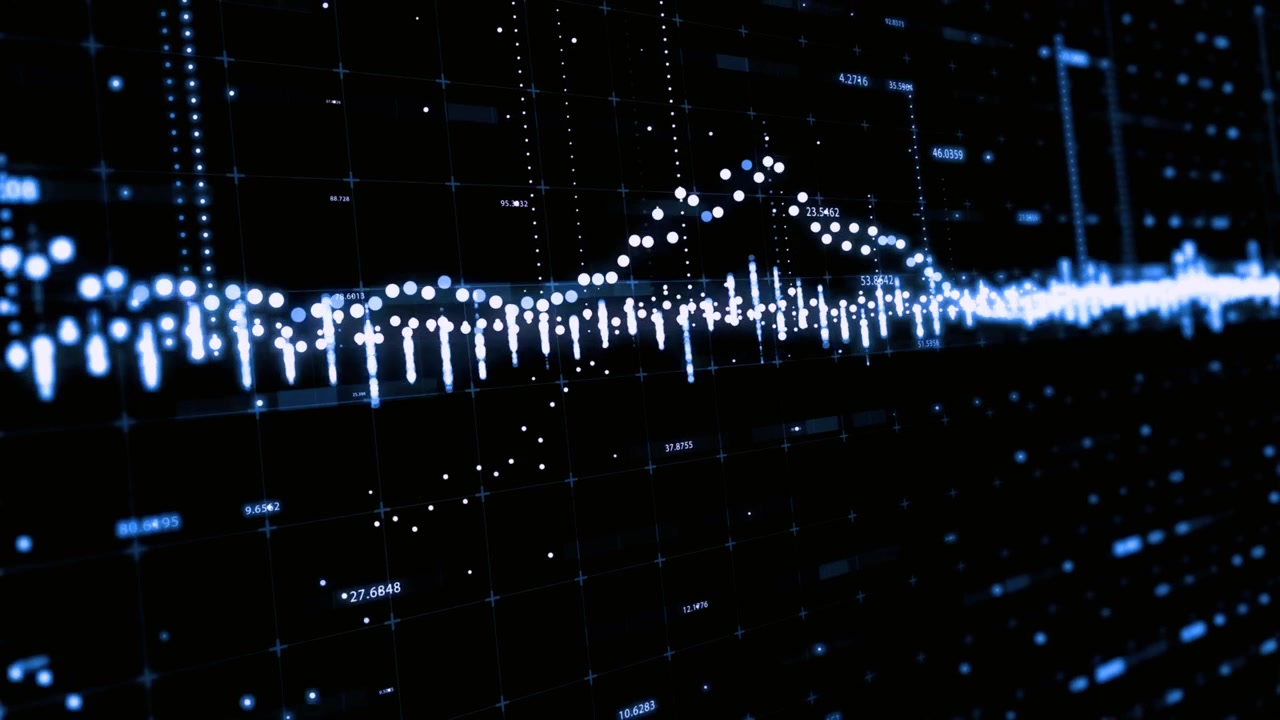 Dynamic Digital Equalizer Displaying Sound Waves and Data