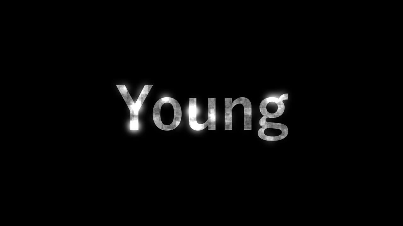 젊은 텍스트 애니메이션 메시지 모션 그래픽