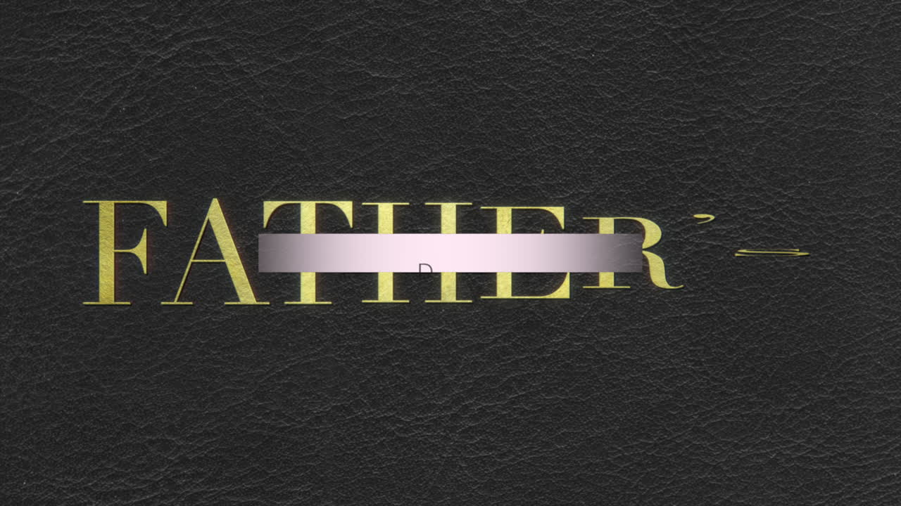 texto moderno del día de los padres en textura negra