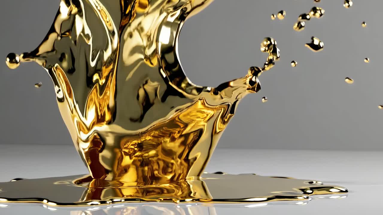 жидкий золотой брызг