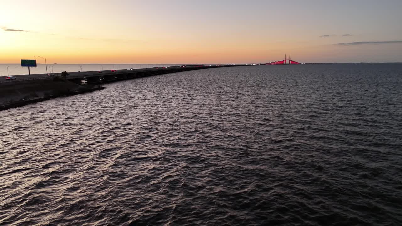 Sunshine Skyway Bridge one of the tallest bridges. Stunning views a true engineering marvel