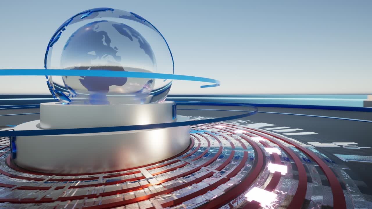 3d 세계 뉴스 배경 루프