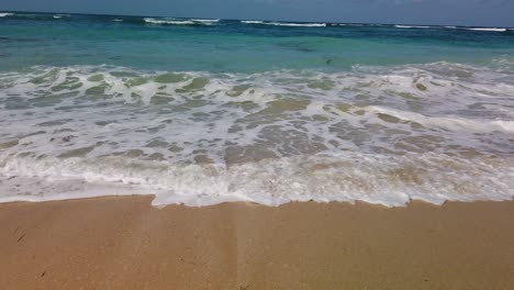 surfing beach in bali indonesia pandawa beach. adventure destination beautiful wave with best place to surf. sunlight on sunny day in summer.travel destination