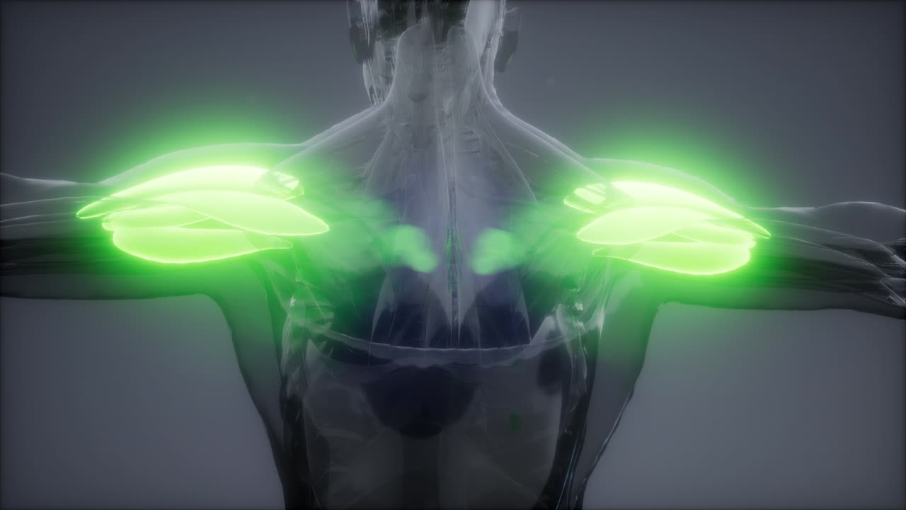 선택된 근육 해부학 지도