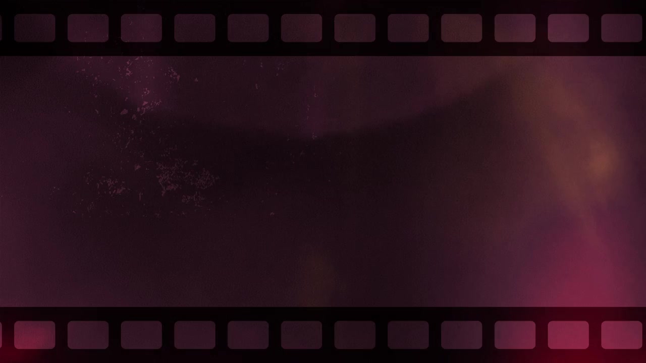 Vintage filmstrimmel-overlay med røde og orange lyslækager