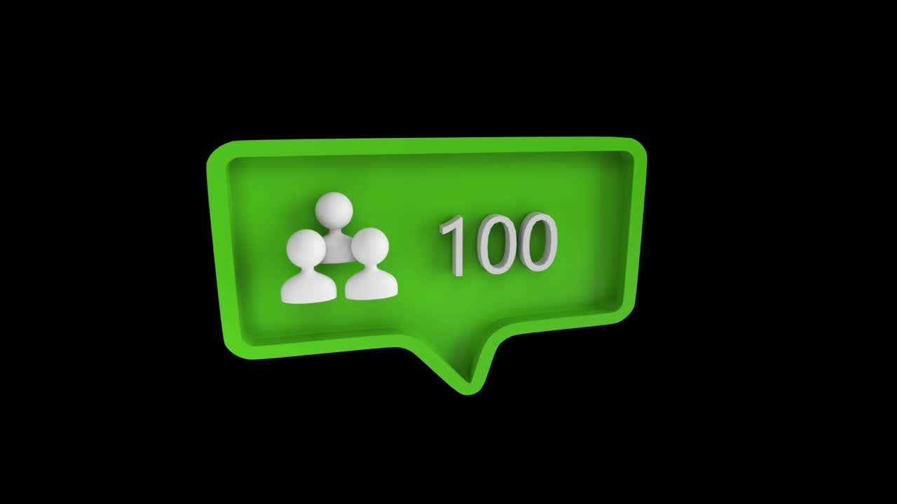 icono de suscripción con un número creciente en las redes sociales