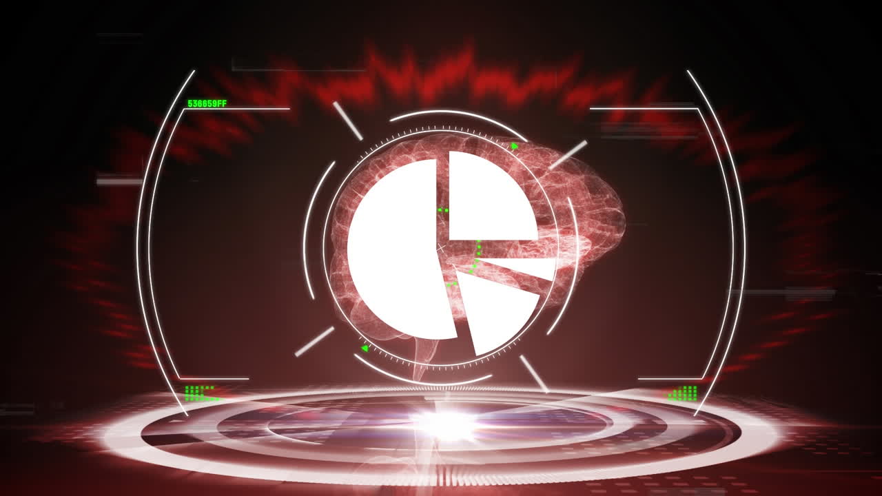 animación del cerebro humano sobre el procesamiento de datos