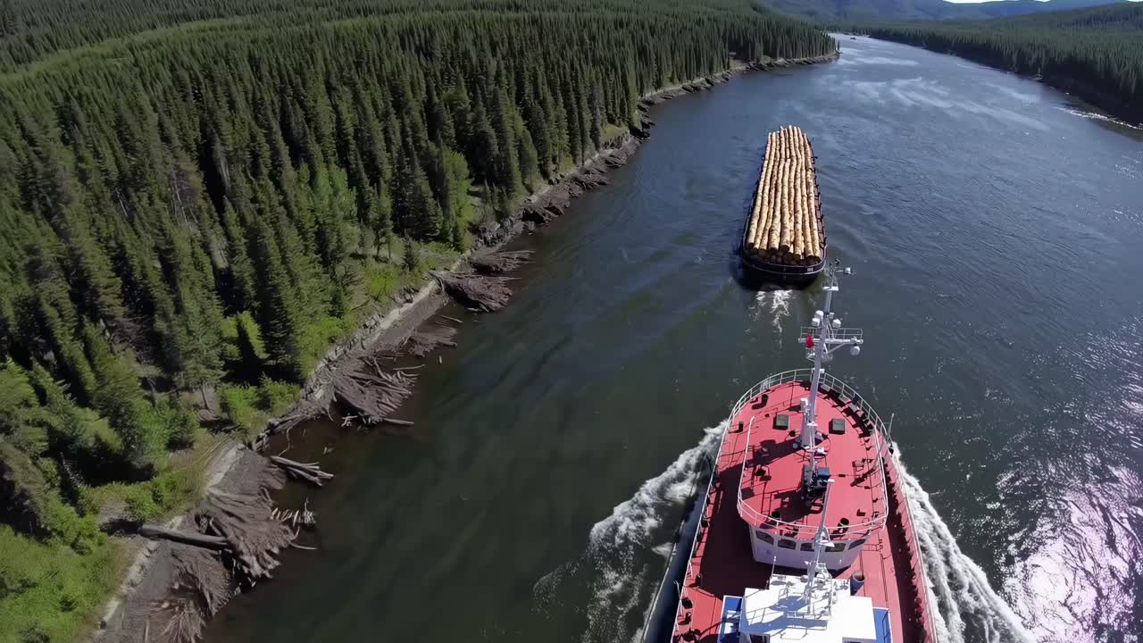 River Transportation of Logs