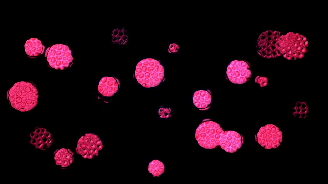 Close up abstract image with futuristic virus cell concept, 3d rendering, computer generating