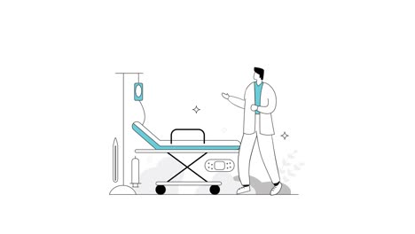 medical supplies 2d flat animation 4k