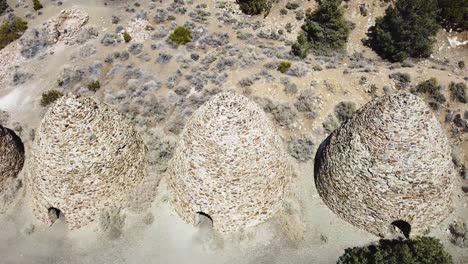 hornos de carbón de rosa silvestre - hornos en forma de colmena en el parque nacional del valle de la muerte, california