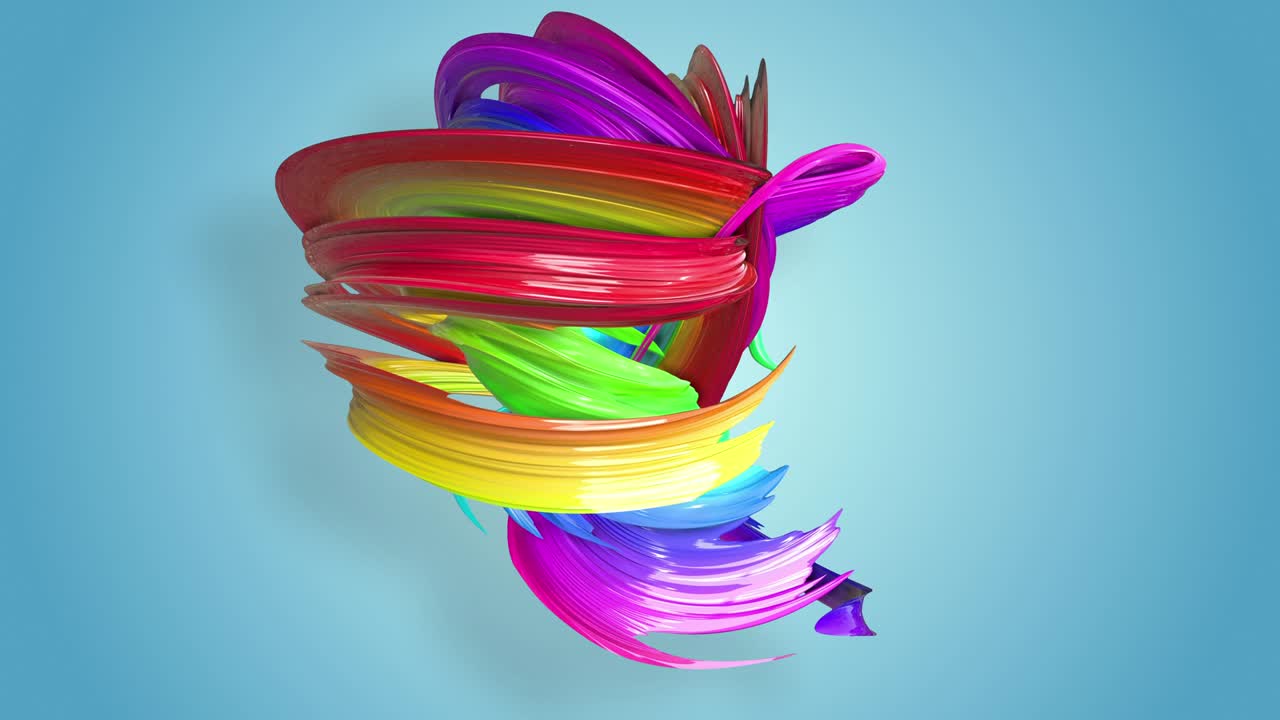 fondo sin costuras abstracto con cintas multicolores. las rayas del arco iris se mueven en círculo y se tuercen. 31