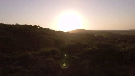 AERIAL---Sunset-over-green-California