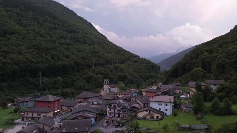 the misterius mountain in green colour to a beautiful hotel fiumennero italy