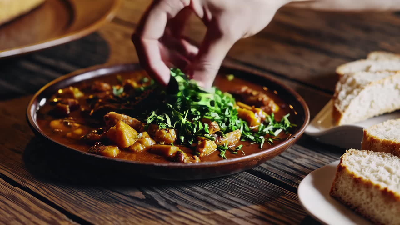 Preparing a hearty stew