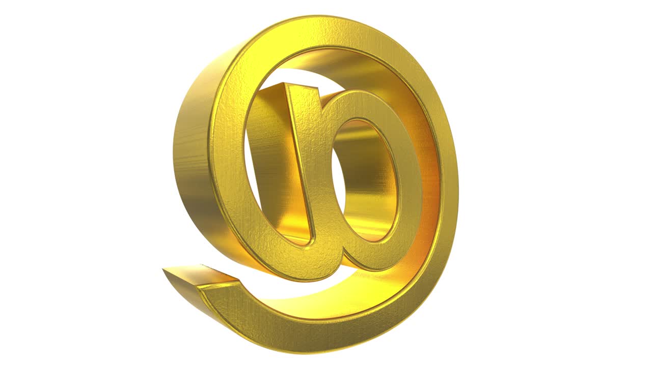 en el signo símbolo girar correo electrónico internet web red social correo electrónico bucle digital 4k