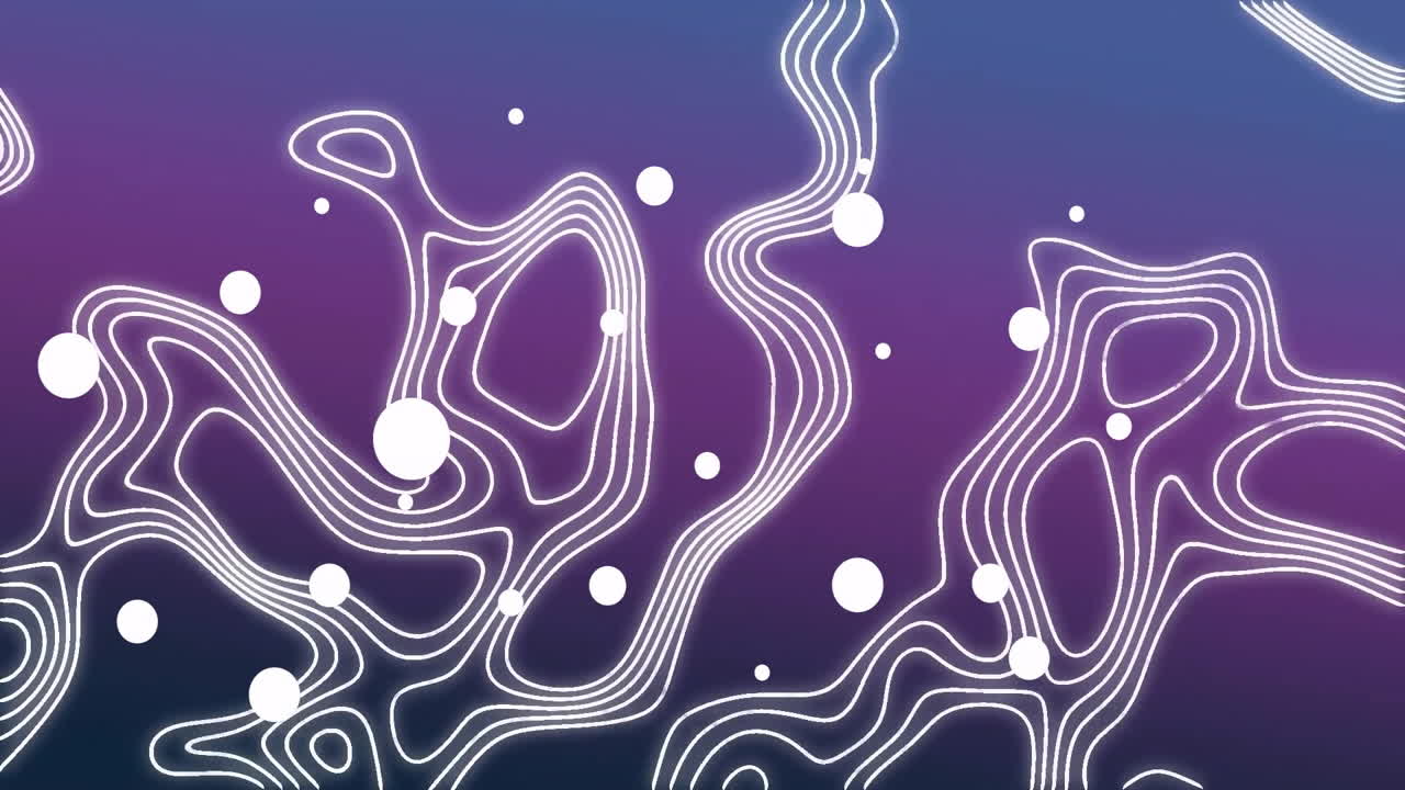 Animation of white shapes moving over white spots