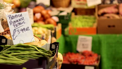 various vegetables displayed at a market stall