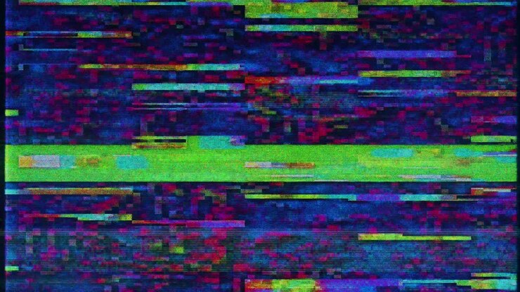 Glitch Film Overlays for Cinematic Backgrounds. Retro Film Glitches as Background Effects