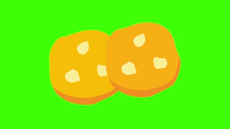 biscuits icons popping up on the green screen