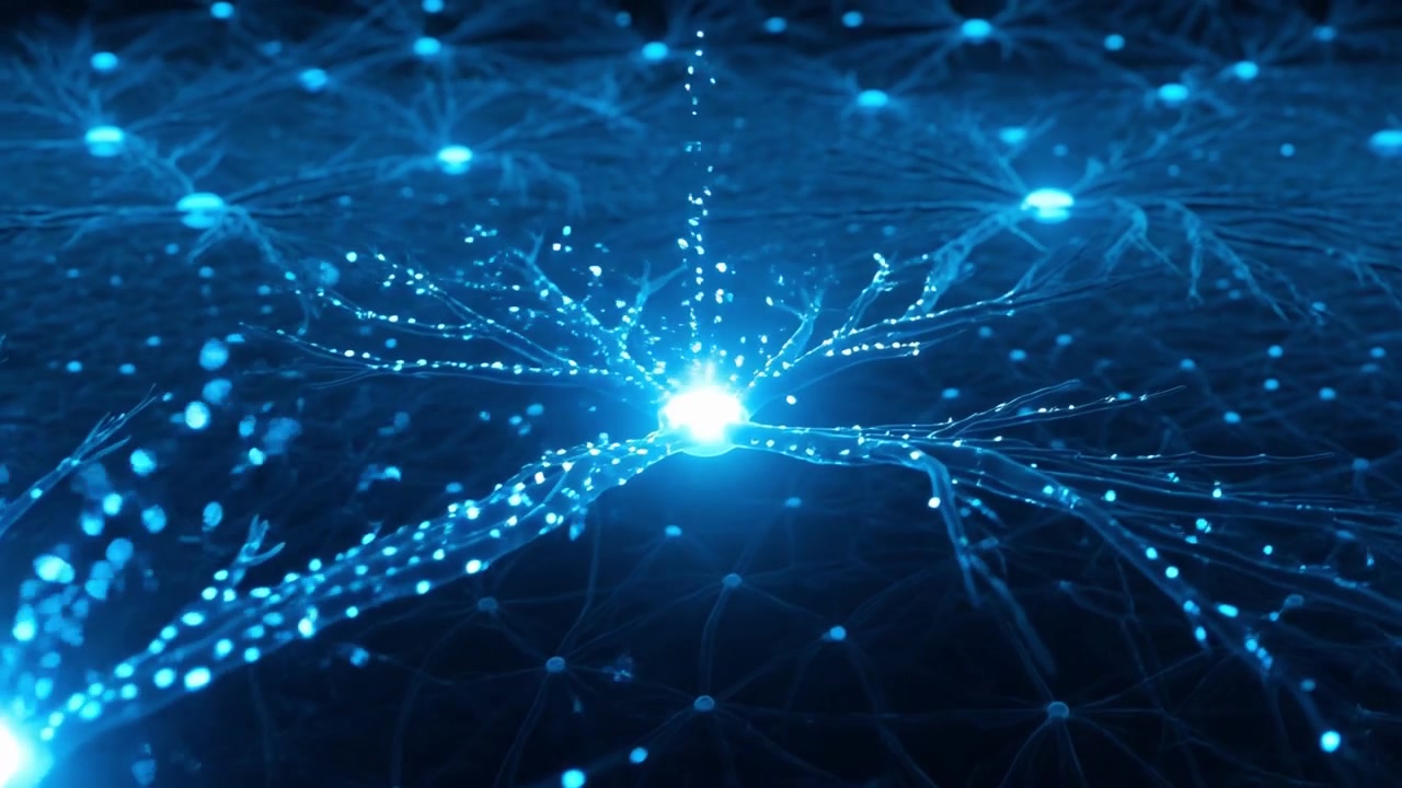 Abstract Animation of Neurons Firing and Transmitting Signals