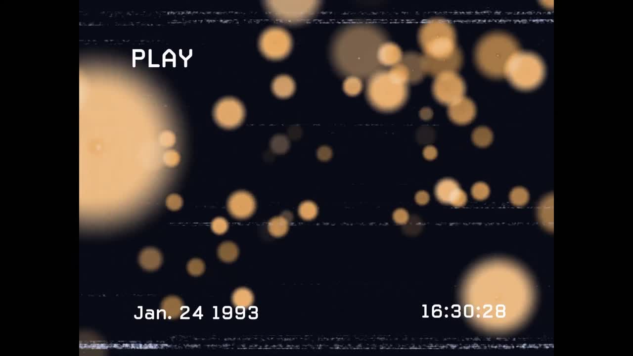 검은색 배경에 빛나는 반점 위의 장애 간섭의 애니메이션