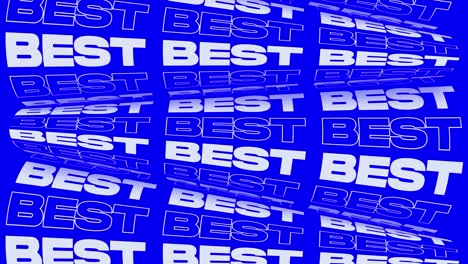 best blue bright promotional animation background loop. perceptible word rolls sign banner for promo advertising. flashy best social media kinetic marketing announcement video.