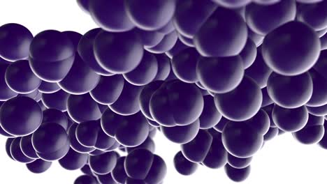 purple ball floats on a white background - 3d rendering.